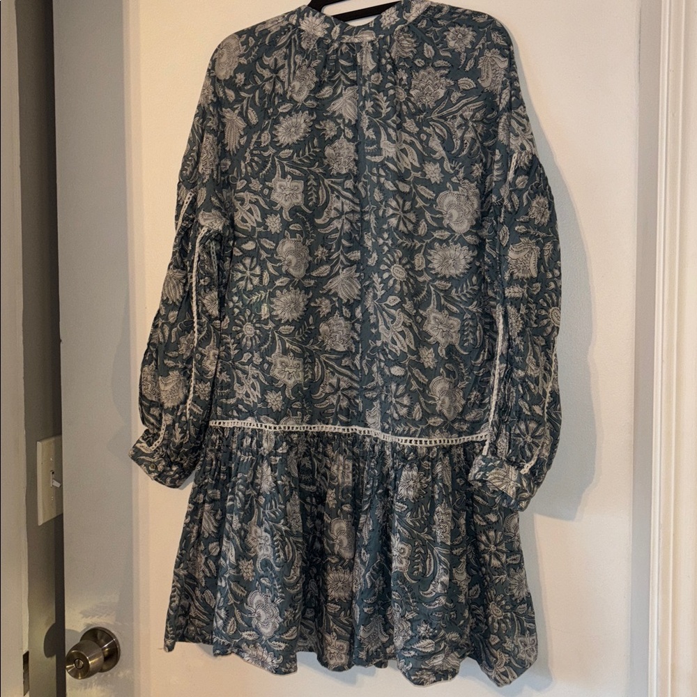 Women’s Blue Floral Tunic Swim Coverup - Picture 7 of 7